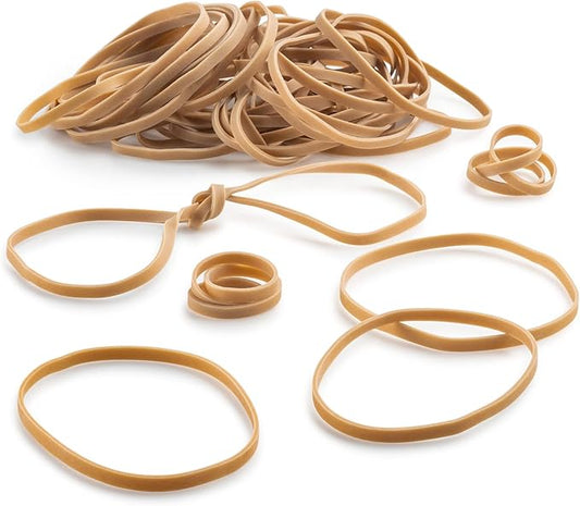 PlasticMill Natural Rubber Bands Size 33 (3 1/2" x 1/8") - #33 Rubber Bands Office Supplies - Strong, Elastic Bands for Crafts, Balloon Garland, Cash, File Folders (1,000-Pack)