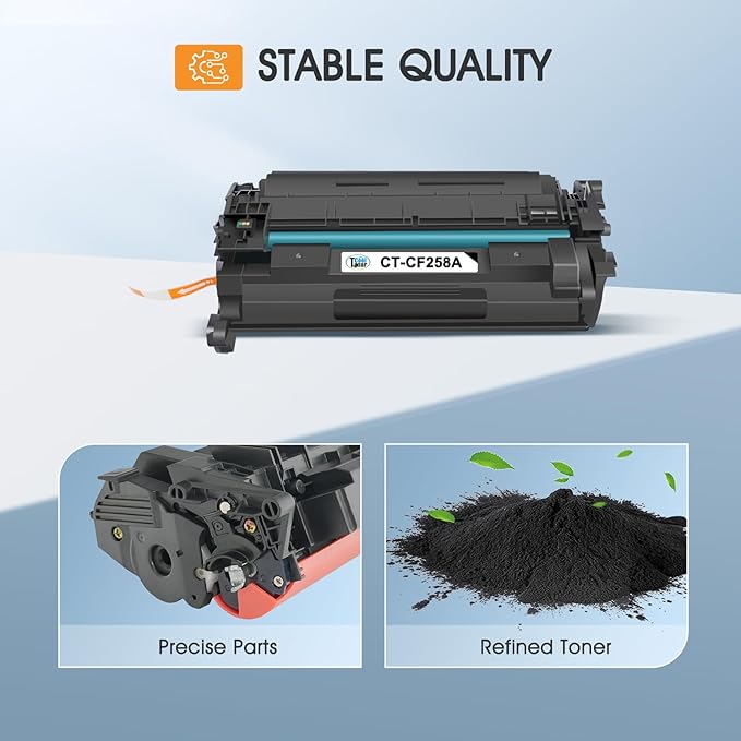 CF258A 58A Toner Cartridge Black M404n Compatible Replacement for HP 58A CF258A 58X CF258X Toner for HP Laserjet Pro M404n M404dn MFP M428fdw M428fdn M428dw Printer Ink High Yield 2 Pack with Chip