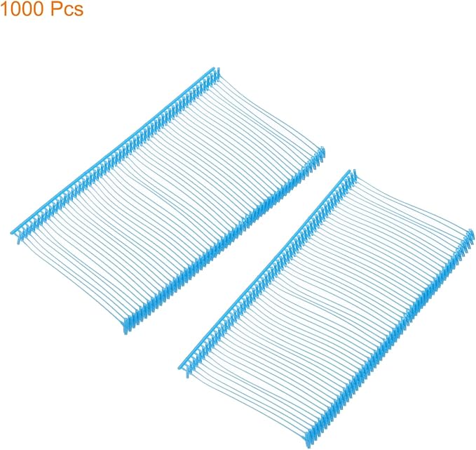 MECCANIXITY Standard Tagging Fasteners,Plastic Regular,Standard Label Gun Price Tagging Barbs for Garment Price Tag Label Tagging Barbs 50mm/2 Inch,Pack of 1000 Sky Blue
