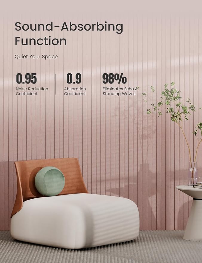 Bumusty Large Cork Board Alternative-36 x24 Felt Bulletin Board Tiles, with 30 Pushpins, 40 Adhesive Tabs, 6-Pack Slat Wall Paneling, Cork Boards for Office Push Pin Board Felt Board-Coral