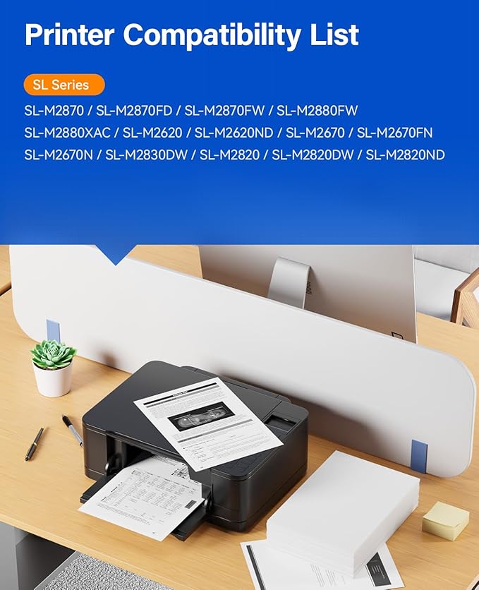 MLT-D115L 115L Toner Cartridge Black 2-Pack High-Yield Replacement for Samsung MLT-D115L D115L 115L Compatible with Samsung Xpress SL-M2870 SL-M2880FW SL-M2670FN SL-M2830DW SL-M2820 SL-M2820ND Printer