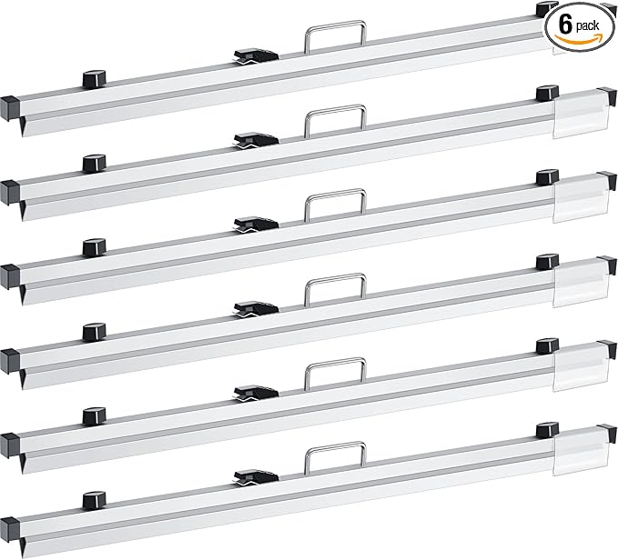 Estune Blueprint Hanging Clamps Binding Strips Storage for Construction Paper Poster Plans Drawings Arts (6, 42 Inches)