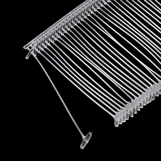 MECCANIXITY Standard Tagging Fasteners, Plastic Regular, Label Gun Price Barbs for Garment Tag - 45mm/1.77 Inch, Pack of 1000 Transparent