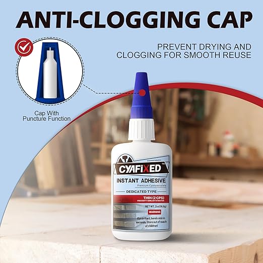 Professional Grade Cyanoacrylate Super Glue, Super Thin Viscosity CA Glue for Woodworking, 4 oz. Value Pack - Instant Adhesive for Woodturning, Pen Turning, Finish & Hobby