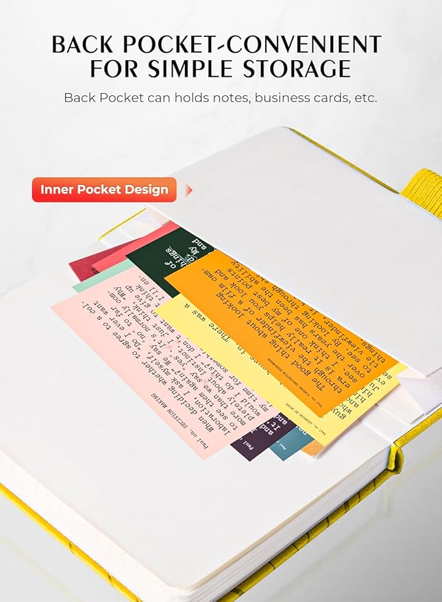 AISBUGUR Pocket Notebook, Small Notebook, 2-Pack Total 320 Pages,3.7" x 5.7" Pocket Notebook (2 Pack, Yellow)