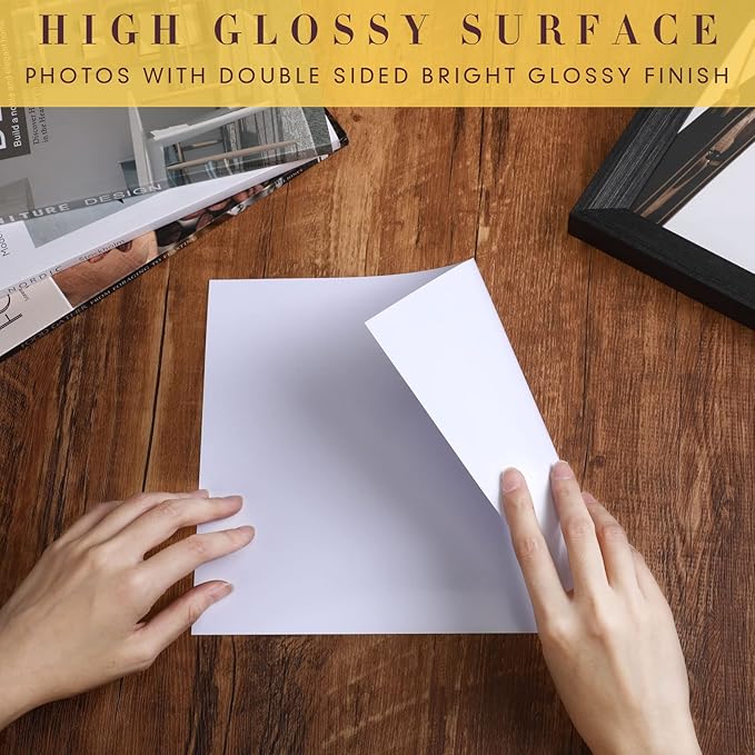 Fainne 400 Sheets Photo Paper 8.5 x 11 in Glossy Double Sided 54lbs 9.5mil 200gsm Photo Paper Glossy Card Stock for Inkjet Printing Printer Making Pictures Calendar Greeting Card Printing