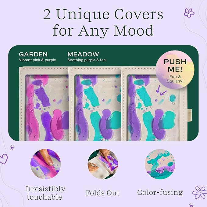 Lifelines Sensory Journal, 3-Pack Shake It Up Bundle - Fidget Ruled Notebook Journal with Interactive Tactile Cover & Embossed Patterns - 160 Page, Soft Cover Book Writing Journal