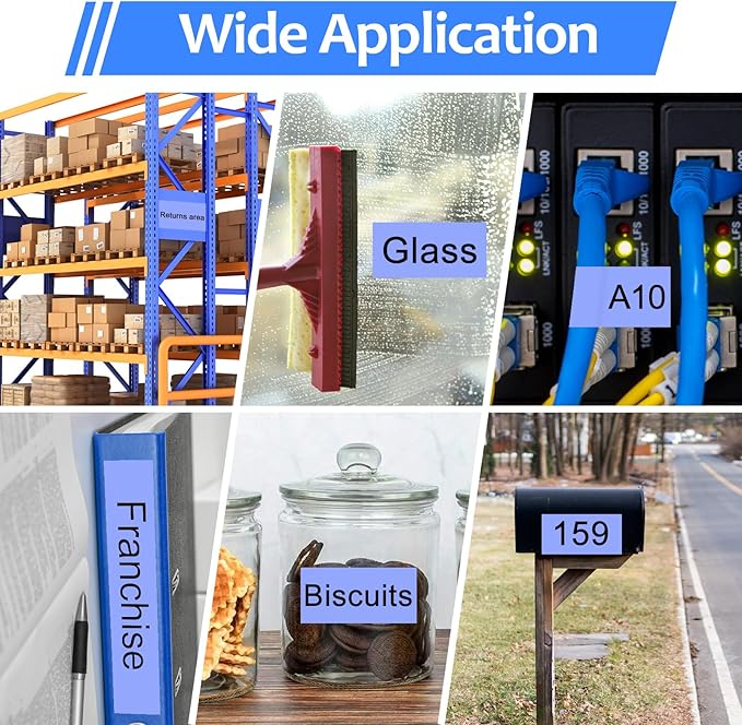 6PK Compatible for Brother P-Touch Label Maker Tape TZe-551 TZ-551 TZe551 TZ551 Black on Blue 24mm 0.94 inch 1'' x 26.2ft Laminated TZe TZ Label Tape for PT-2500PC PT-2600 PT-2610 PT-2700