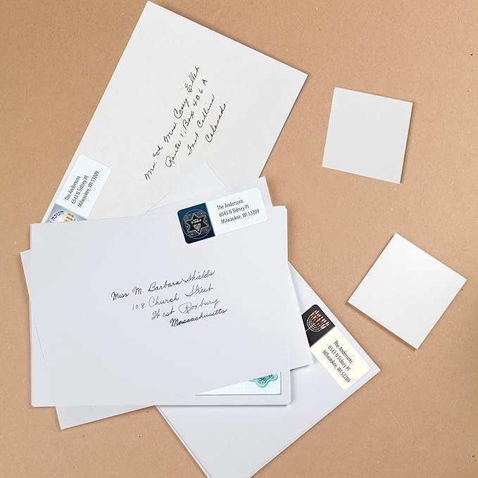 Customized Personalized Hannukah Address Labels - Made in The USA by Kenco (250 Labels, Hannukah)