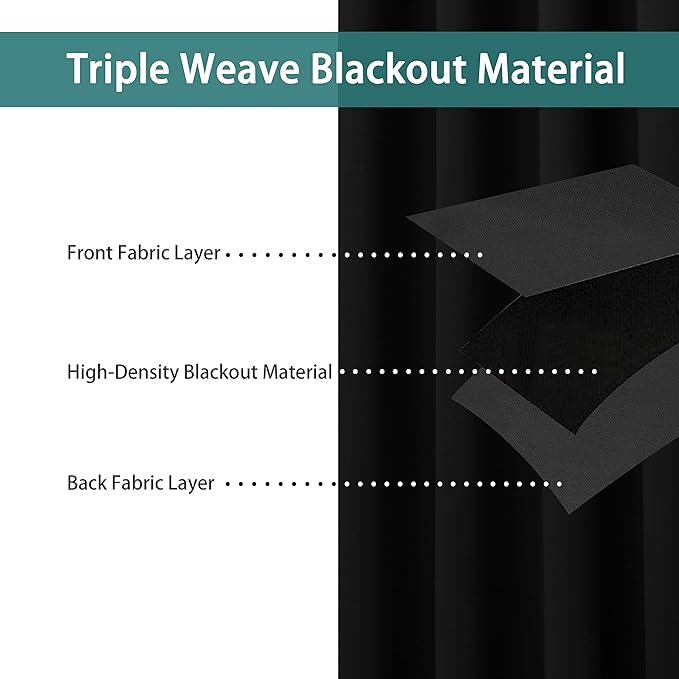BONZER Extra Wide Room Divider Curtain Total Privacy Wall Noise Reducing Blackout Curtains for Patio Sliding Glass Door, 108L x 120W Inch (9L x 10W ft), 1 Panel, Black