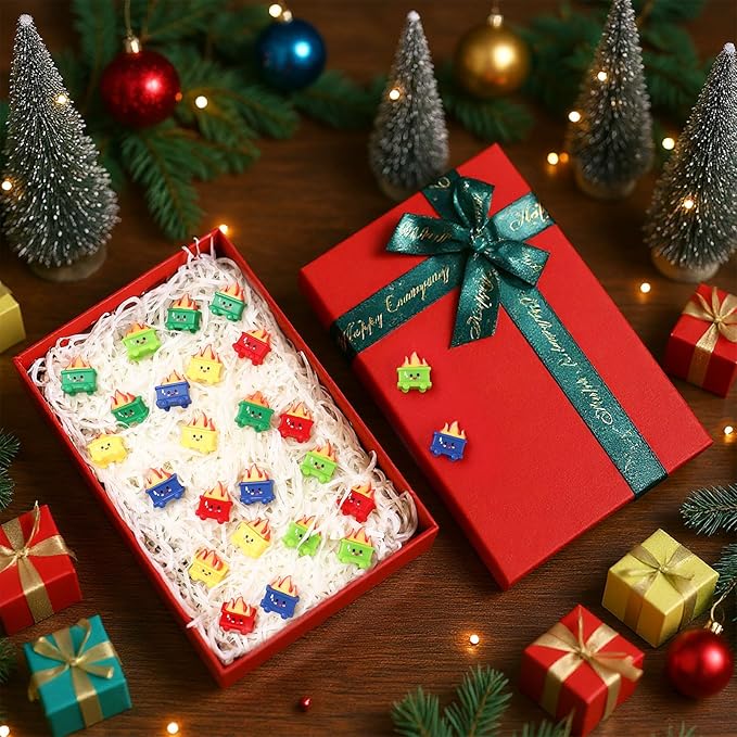 40 Set Resin Dumpster Trash Shape Gift Team Employee Appreciation Gift Emotional Desk Accessories for Staff Teacher Office Coworker Nurse Medical Volunteer Favor (Vivd Color)