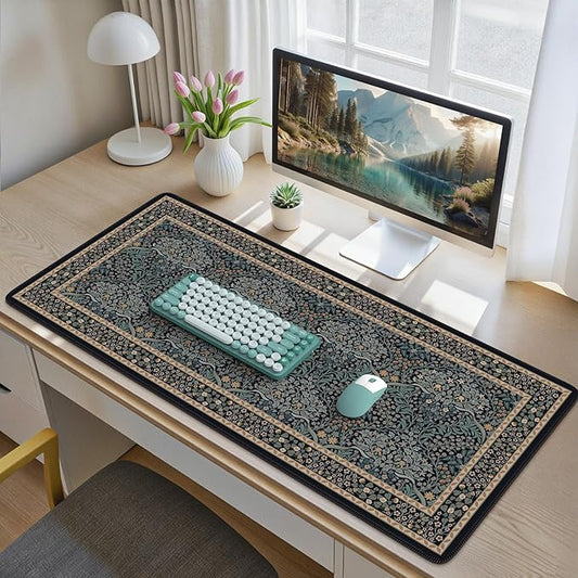 iCasso Desk Cover Mat, Office Mouse Pad, Desk Protector Mat, Extra Large Matt for Desktop,Anti-Slip XXL Big Mousepad with Stitched Edges for Computer Keyboard