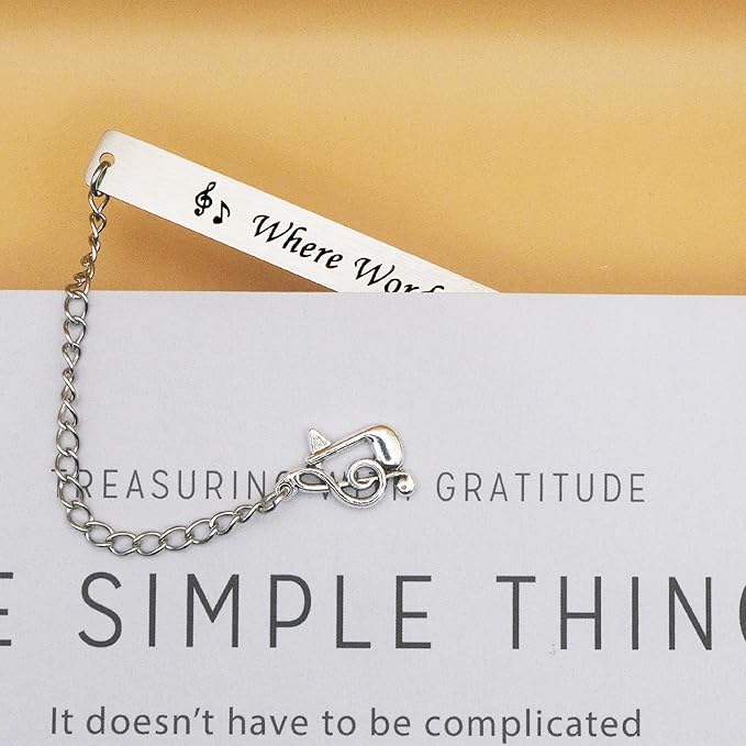 Music Bookmark Gifts for Music Lovers Bookish Bookworms Teacher's Day Graduation Gift for Teachers Students Back to School Birthday Christmas for Musicians Reading Lover Women Men