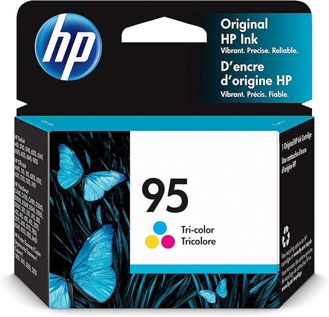 HP 95 Tri-color Ink | Works with HP DeskJet 460, 5000, 6000, 9800; OfficeJet H470, 100, 6000, 7000; PhotoSmart C4100, D5000, 300, 400, 2000, 7850, 8000; PSC 1600, 2350 Series | C8766WN