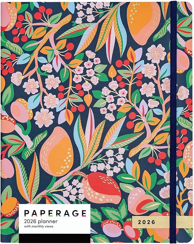 PAPERAGE 2026 Monthly Planner, 12 Months (January 2026 - December 2026), 8 in x 10 in, 2026 Planner with Large Monthly Spreads & Calendar Views, Note Pages, To Do Lists & Trackers, – Cherry Blossom