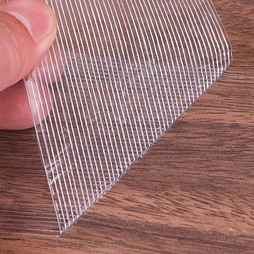 Strapping Tape 3 inch, Heavy Duty Shipping Packing Tape, Clear Filaments Run Lengthwise, Waterproof, Fiberglass Reinforced Packing Tape