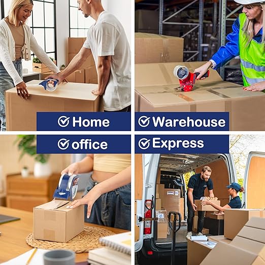 Clear Packing Tape (2 Rolls), Heavy Duty Packaging Tape for Shipping Packaging Moving Sealing, 2 inches Wide, 65 Yards Per Roll