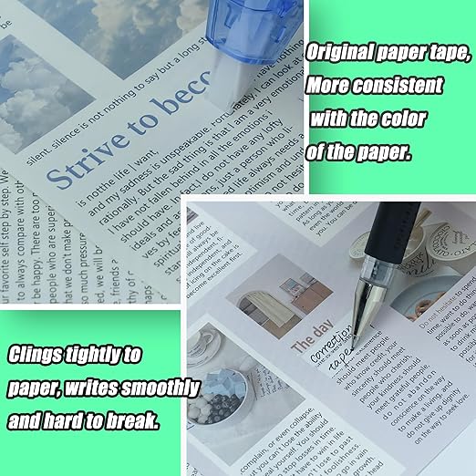 White Correction Tape, 12 Pack, 13.13 Feet Correction Tape for School and Office, Easy to Use Applicator for Instant Corrections. (Animals)