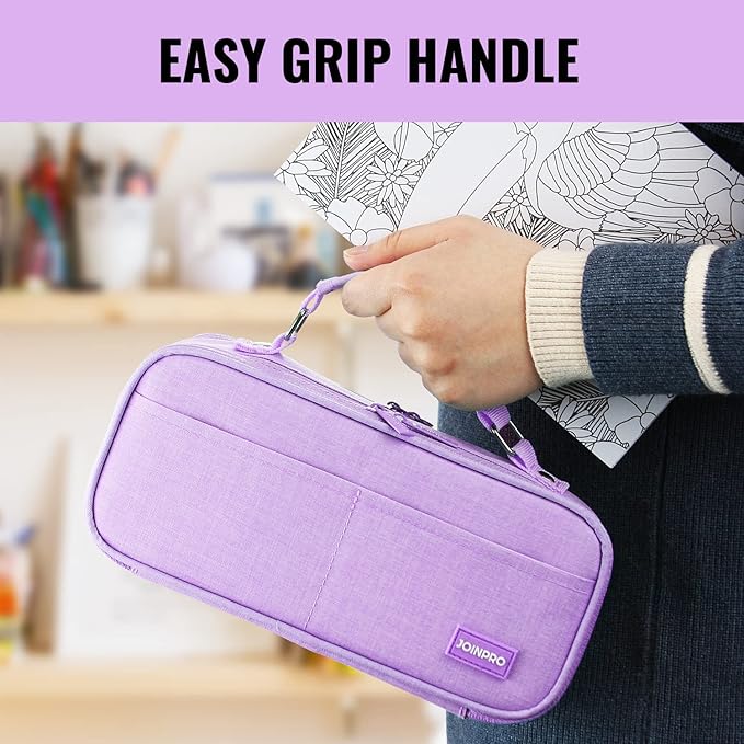 Pencil Case, Large Capacity Pencil Case Organizer; Double Zipper Storage Bag; Big Pencil Pouch for College School Office Teen Girl Boy Men Women Adult