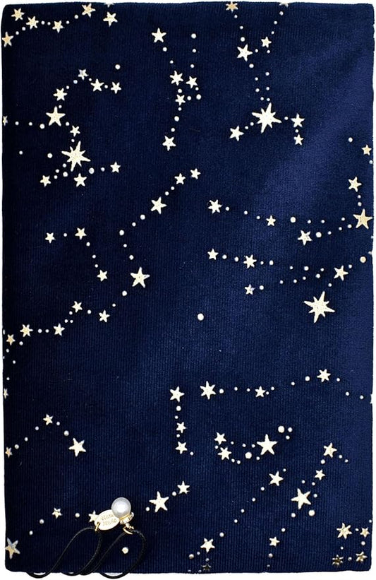 BLBMH Book Covers for Paperbacks Handmade Bookcover Fit for 5.5x8.5 inch Adjustable Fabric Softcover Protector for Women Book Lovers Gifts - Velvet Blue 8.5in