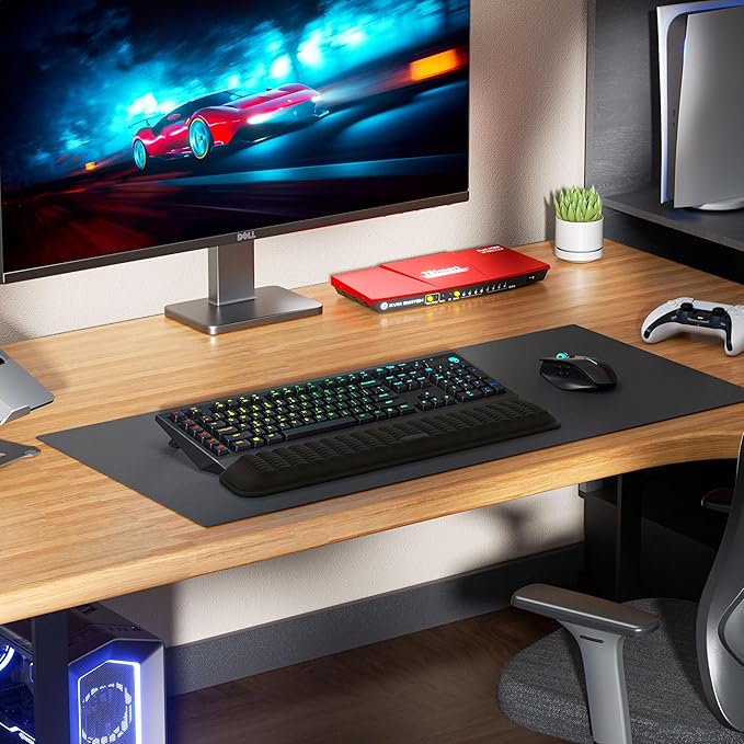 Mekass TKL Keyboard Wrist Rest, Super Soft Memory Foam Ergonomic Computer Wrist Support Pad, Comfortable Desk Wrist Cushion, Laptop Keyboard Arm Hand Rest for Wrists Pain Office Gaming Typing (White)