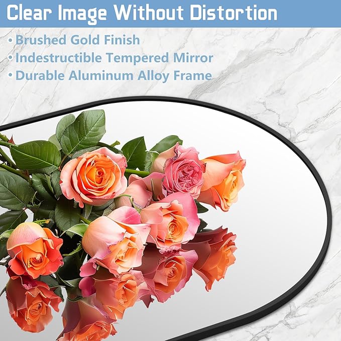 Large Arched Floor Mirror Full Length with Stand, 71''x32'' Black Standing Full Length Mirror for Bedroom Living Room Gym, Aluminum Alloy Frame