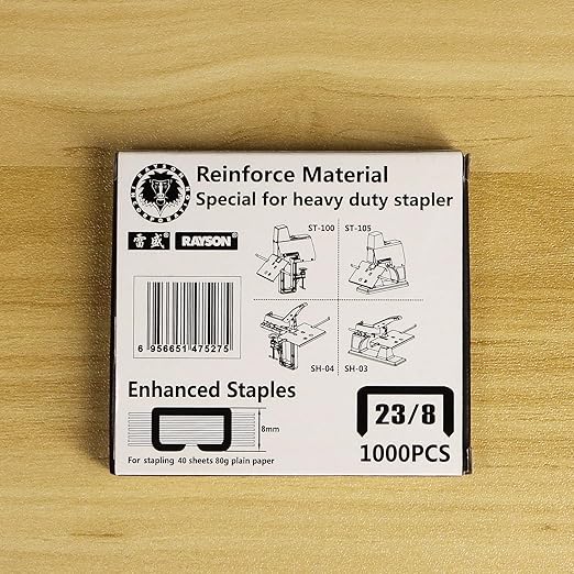 Rayson 23/8 Heavy Duty Staples, Enhanced 5/16" Leg Length, 1/2“ Width, Staples 40 Sheets, 10 Boxes of 1000 Staples (Total: 10,000 Staples)