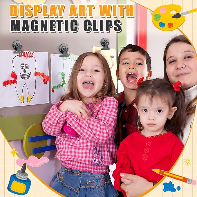 Grtard 300pack Magnetic Clips Heavy Duty, Black Magnet Clips for Fridge, Refrigerator Magnets, Scratch Free Magnets with Clip, Strong Magnetic Clip for Whiteboard, Refrigerator, Locker, Classroom