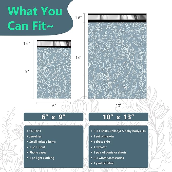 Poly Mailers 10x13 Inch 100 Pcs - Wheat Sheaf printed Shipping Bags, 2.4mil Thickness, Waterproof and Tear Resistant Mailing Envelopes, Self-Sealing Packaging Bags for Small Business