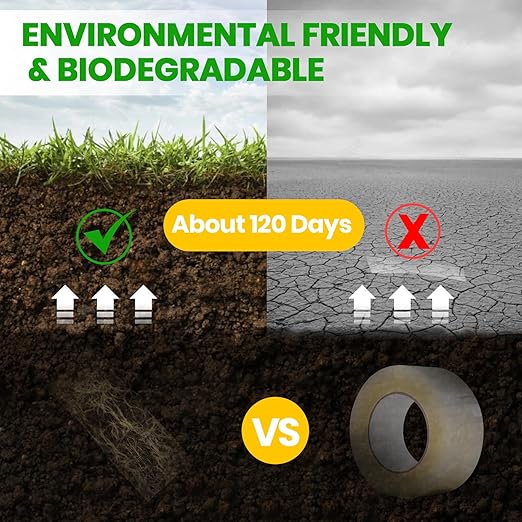 ADHES Kraft Paper Tape, 2 Inch x 60 Yards x 3 Rolls, Biodegradable Paper Packing Tape Writable & Uncoated Brown Shipping Tape for Shipping, Moving, Sealing