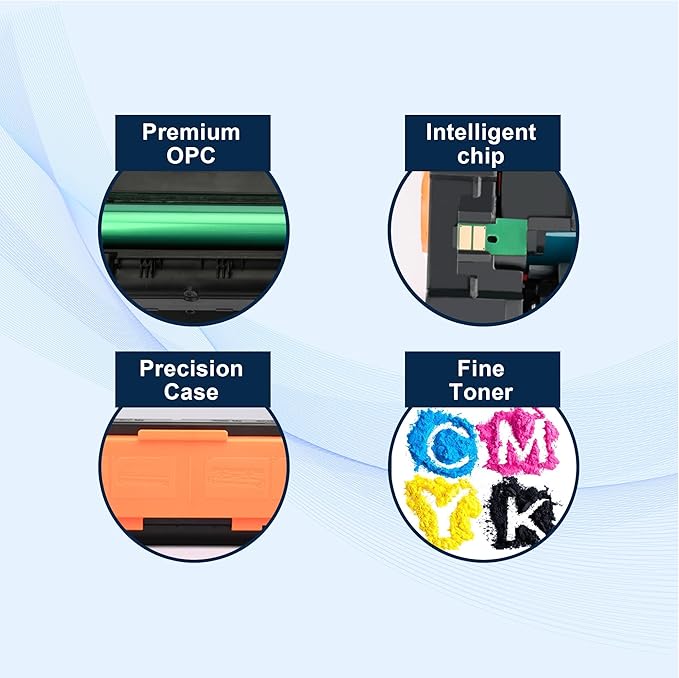 OFFICE-COLOR 210X High-Yield Toner Cartridges 4 Pack Replacement for HP 210X 210A Works with HP Color MFP 4301fdw 4301fdn Pro 4201dw 4201dn Printer Ink (‎Black Cyan Yellow Magenta)