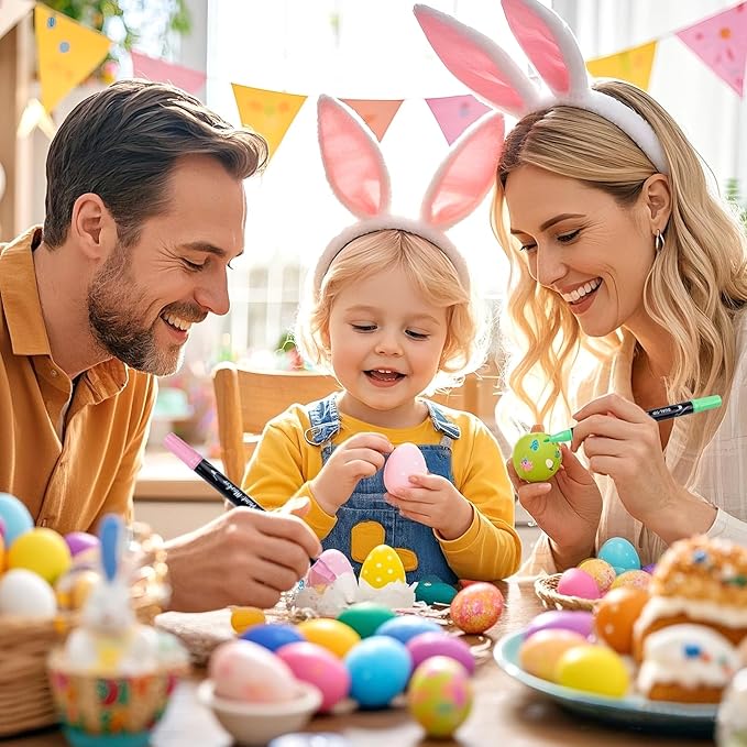 Dual Tip Acrylic Paint Pens 36 Colors Markers Set, New Acrylic Paint Markers, Art Supplies Set for Adults, Kids, Teen, Suitable for fabric, rock, wood, glass, ceramic and other DIY crafts