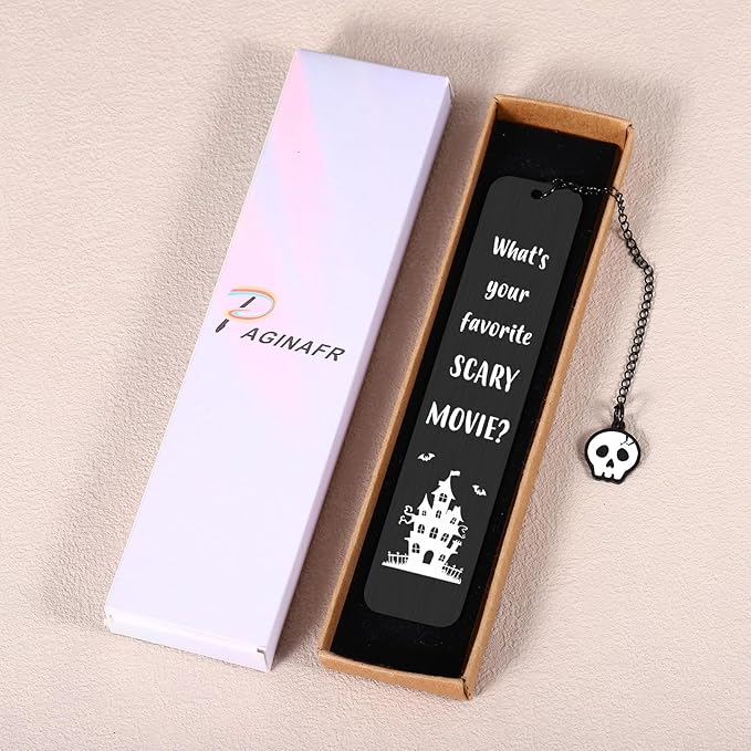 Horror Bookmarks, Scream Merch, Gothic Bookmarks, Ghostface Wicked Merch, Horror Movie Merchandise,Spooky Bookmark Gifts for College Girls, Horror Lovers Gifts, Black Book Marks for Reading Women Men