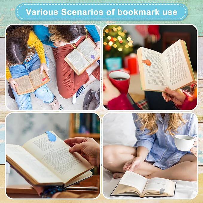 Magnetic Leather Bookmark, 12 Pcs Colorful Leather Magnet Book Marks Page Markers Retro Magnet Bookmark Clips Reading Supplies Gift for Reading Men Women Book Lovers (Bright)