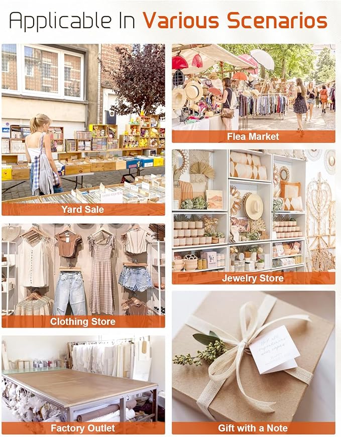 HOUSE DAY Tagging Gun for Clothing, Retail Tag Gun for Clothes, Not for Stitch, Price Tag Attacher Gun with 6 Needles, 1000pcs 2" Barbs Fasteners for Store, Garage, Yard Sale