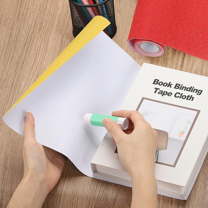 PATIKIL Book Binding Cloth, 51 x 11 Inches Book Cloth for Binding Repairing Fabric Surface Paper Backed Bookbinding Supplies, Beige
