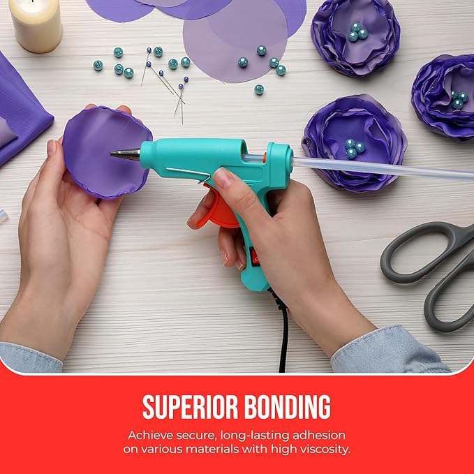 GlueSticksDirect Mini Size Hot Melt Glue Sticks for Glue Gun - Bulk 4in Army Green Glue Sticks - Great for Art Craft Repairs & Compatible w/Most Glue Guns - 5/16" X 4" (24 Sticks) - Made in USA