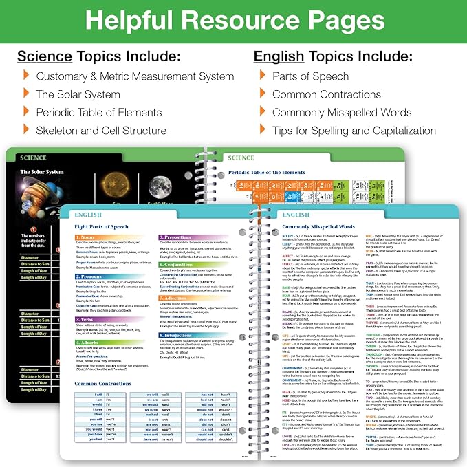 Global Datebooks Dated Middle School or High School Student Planner for Academic Year 2025-2026 Includes Ruler/Bookmark and Planning Stickers (Block Style - 8.5"x11" - Doodles)