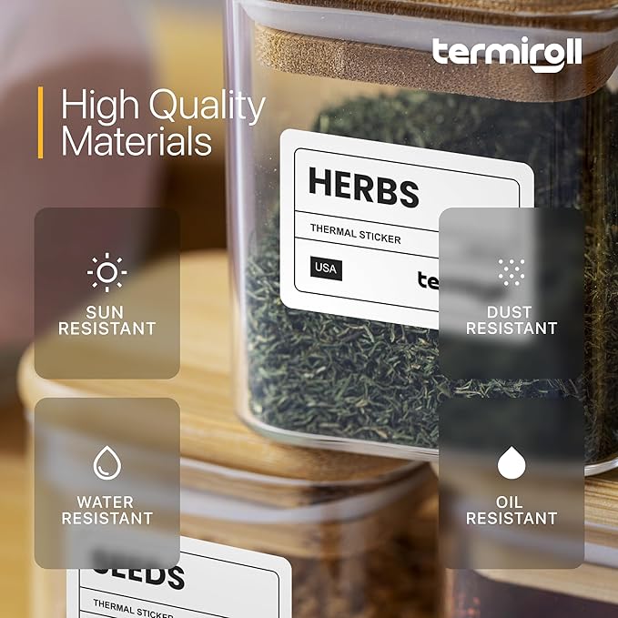 4x3 Thermal Labels for Shipping, Mailing & Multipurpose Label Stickers – 500 Labels/Roll Perforated – Compatible with Rollo,Zebra,iDPRT,Munbyn – Strong Adhesive,BPA-Free,Commercial Grade by Termiroll