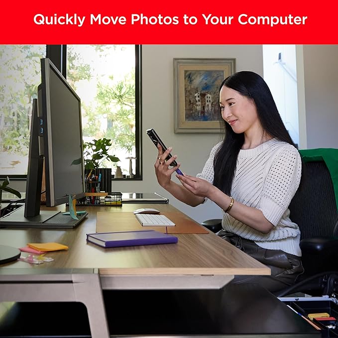 SanDisk 128GB Phone Drive for Android - The 2-in-1 USB for Smartphones, Tablets, and Computers - Thumb Drive with USB Type-C and Type-A Connectors, Yellow Daffodil - SDDDC6-128G-G46YD