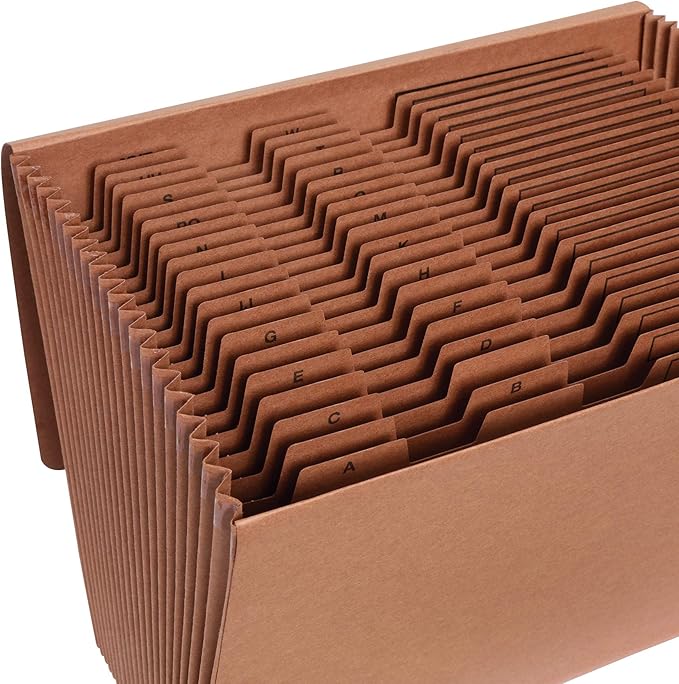 Pendaflex 21 Pocket A-Z Expanding File, Letter Size, Red Rope (75711) (Pack of 2)