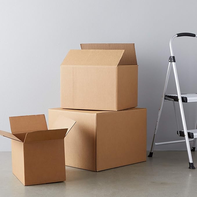 Amazon Basics Cardboard Moving Boxes in Small, Medium and Large Sizes (Assorted), Pack of 30, Brown