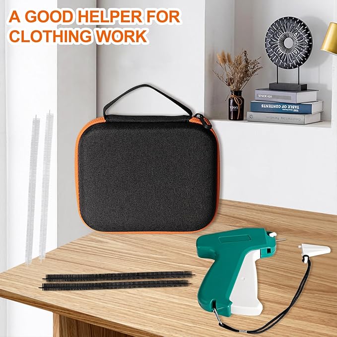 Stitch Gun for Clothes with Case, Mini Stitch Gun for Clothes, Quick Clothing Fixer, Quilting Hemming Gun Kit with 6 Needles, 1500 White & 1500 Black Fasteners (Standard)