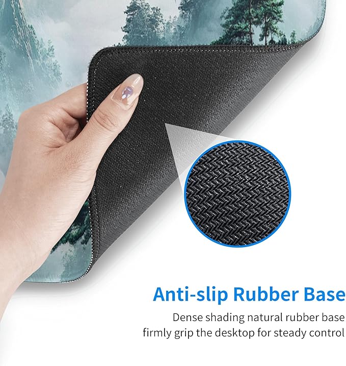 Japanese Desk Mat Large Gaming Japanese Mouse Pad Game Controller Extended Mousepad Big in Laptop Computer Mouse Keyboard Mat for Office Desk Decor 31.5x12 in