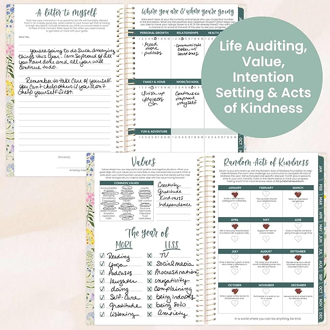 bloom daily planners 2026 Pocket Planner - 4” x 6” - (January 2026 - December 2026) - MINI Weekly/Monthly Agenda Organizer & Calendar Book - Garden Party, Beige