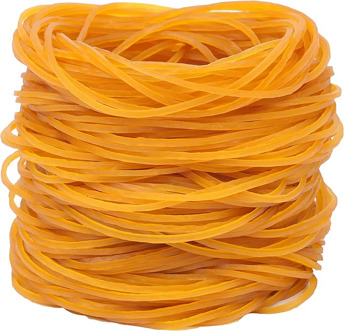 Rubber Bands 300Pcs 4.8inch Big Elastic Rubber Bands fortrash cans yellow rubber bands for office supplies File Folders Litter Box (4 4/5" x 1/16")