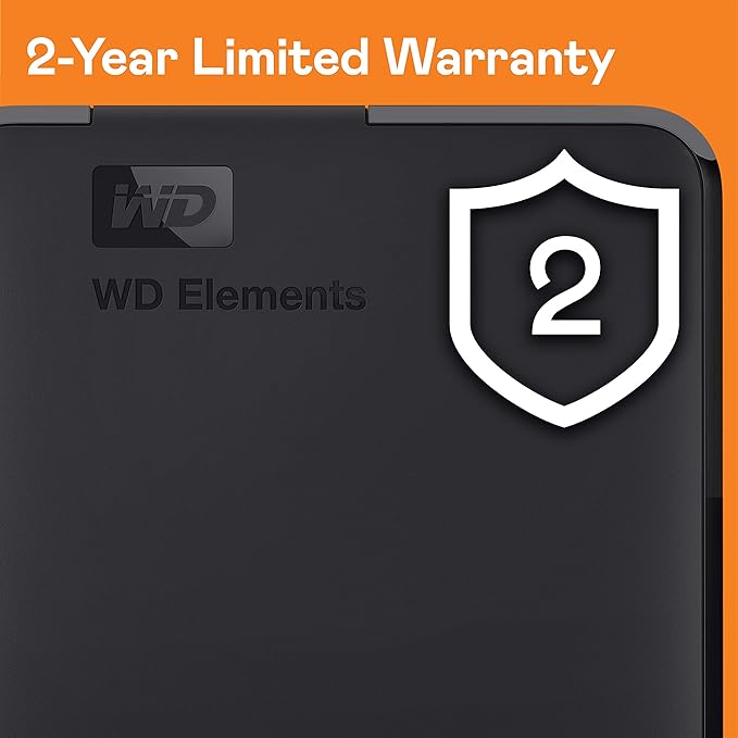 WD 4TB Elements Portable External Hard Drive for Windows, USB 3.2 Gen 1/USB 3.0 for PC & Mac, Plug and Play Ready - ‎WDBU6Y0040BBK-WESN