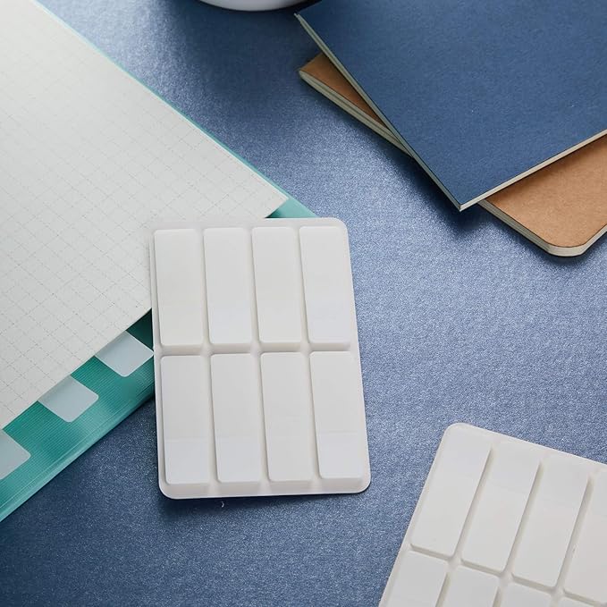 Outus 1280 Pieces Sticky Index Tabs Page Marker White Sticky Tabs Pop up Page Flags 1.6 x 0.5 Inch