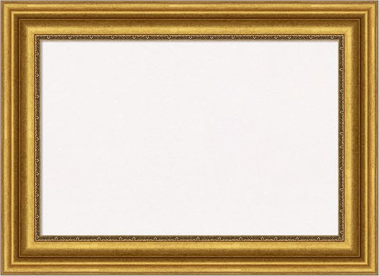 Amanti Art White Cork Board for Wall, 22x30 Vision Board with Gold Frame, Medium Corkboard Office Decor for Home Organization, Traditional Corkboard Pinboard to Display Items for Home Organization in