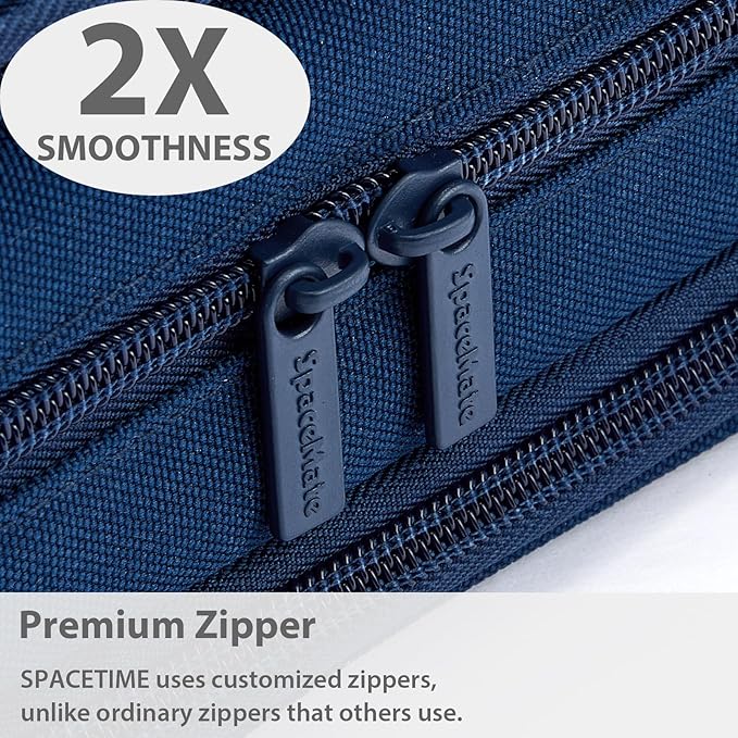 Pencil Case Pouch Box Bag School Supplies Girls Boys Kids, Cute Preppy Stuff Big Capacity Aesthetic Pen Organizer, Back to College Stationary, Navy Blue, Extra Large Style, 2300ml